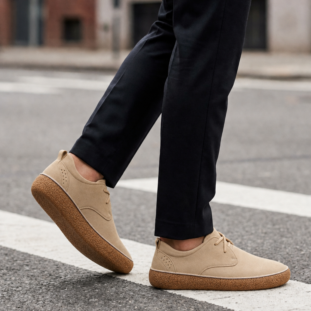 Astypalaia Suede Lace-Up Shoes in Khaki