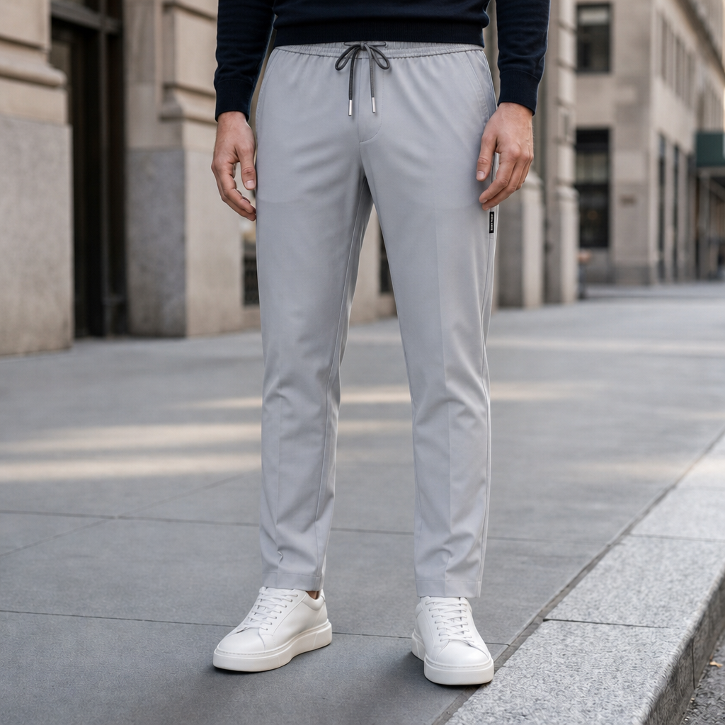 Urbino Slim Stretch Joggers in Light gray