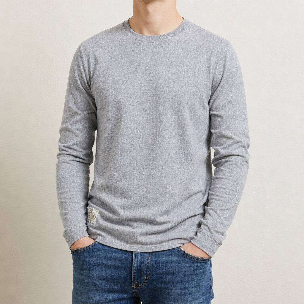 Whitworth Long Sleeve Shirt in Light Gray