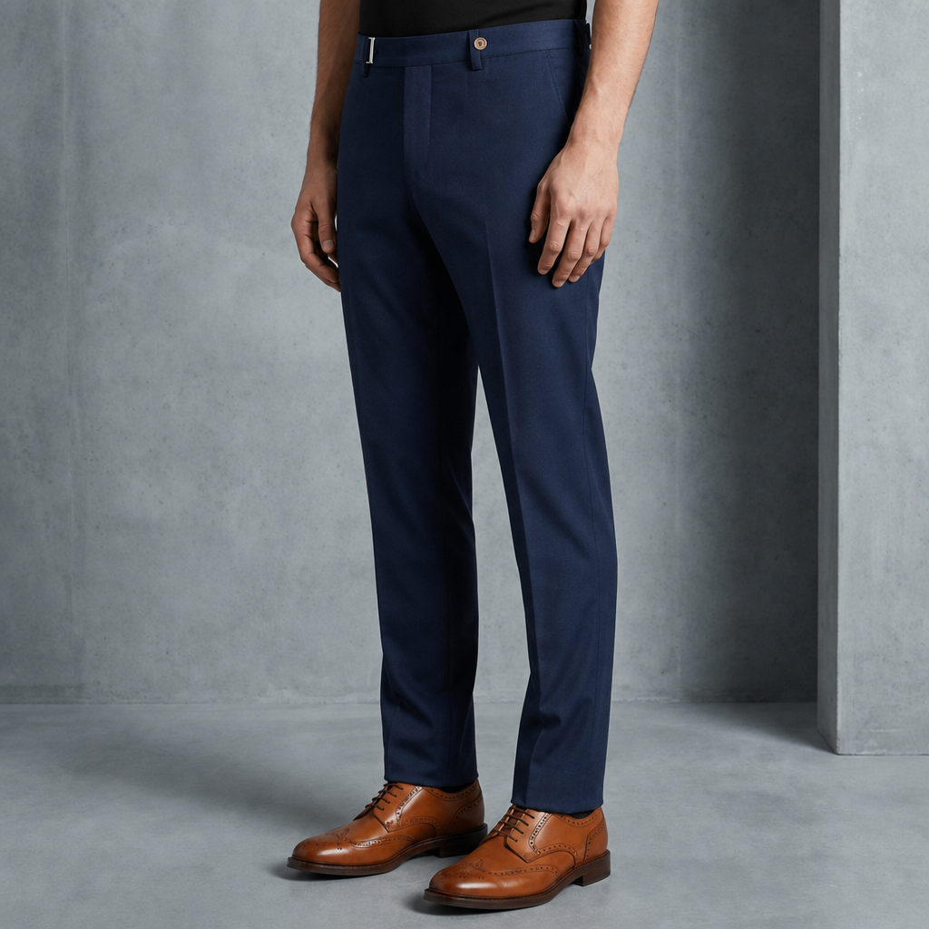 Rethymno Slim Fit Stretch Pants in Navy