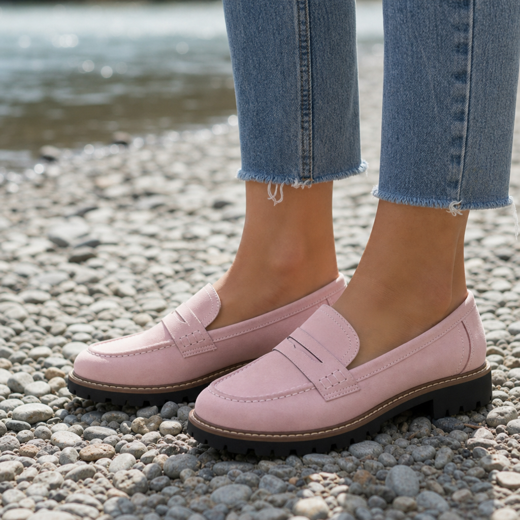 Monreale Platform Penny Loafers in Pink