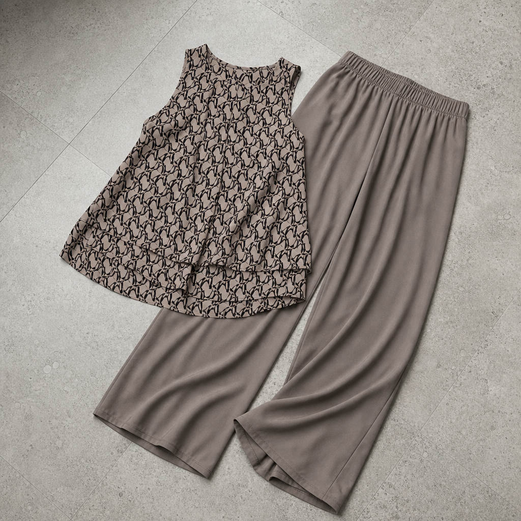 Ronda Layered Top Printed Set in Style 2