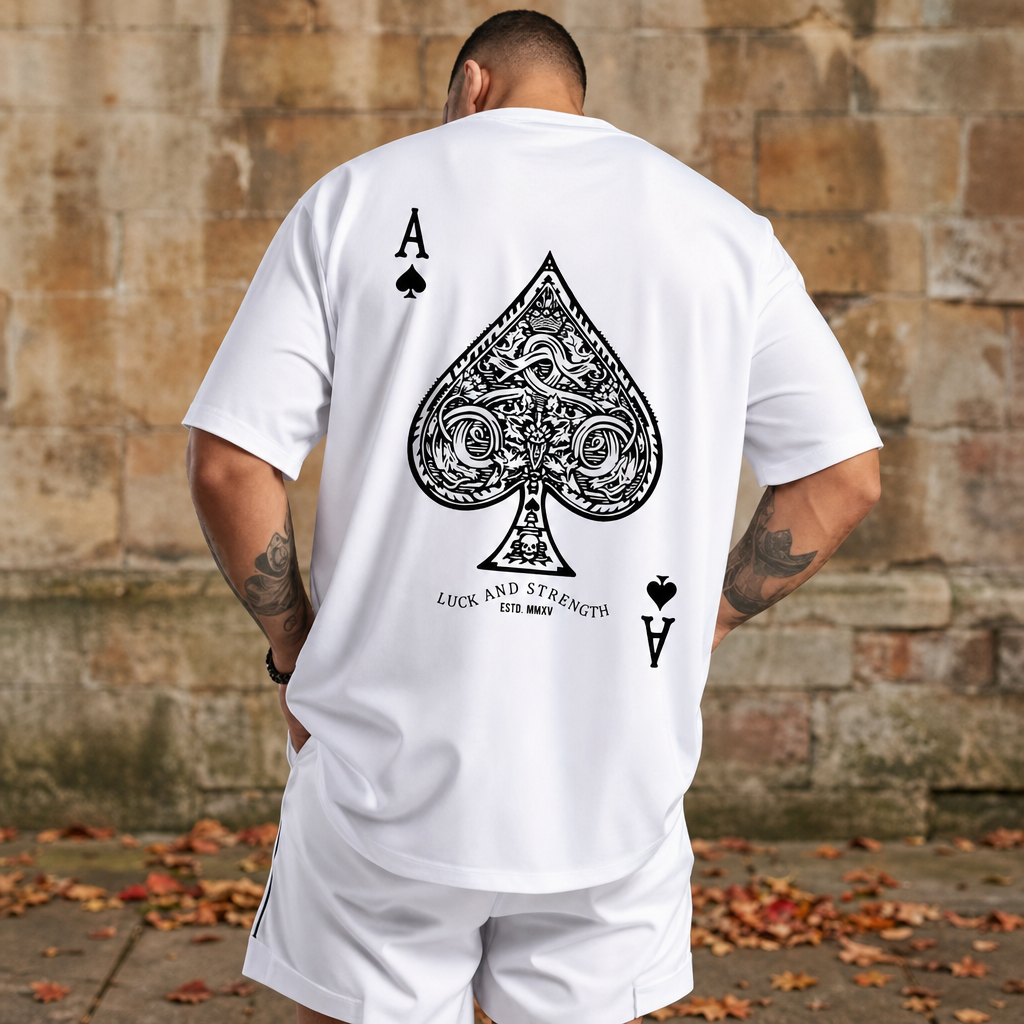 Rivello Ace of Spades Oversized Tee in White