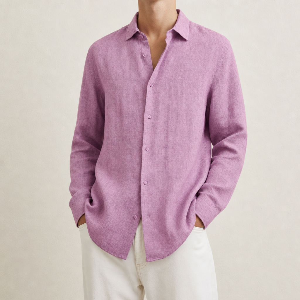 Napoli Long Sleeve Shirt in Pink