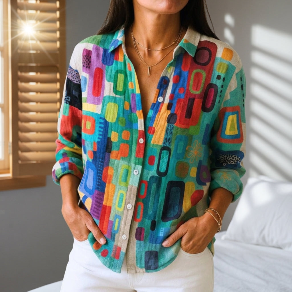 Multicolour Geometric Print