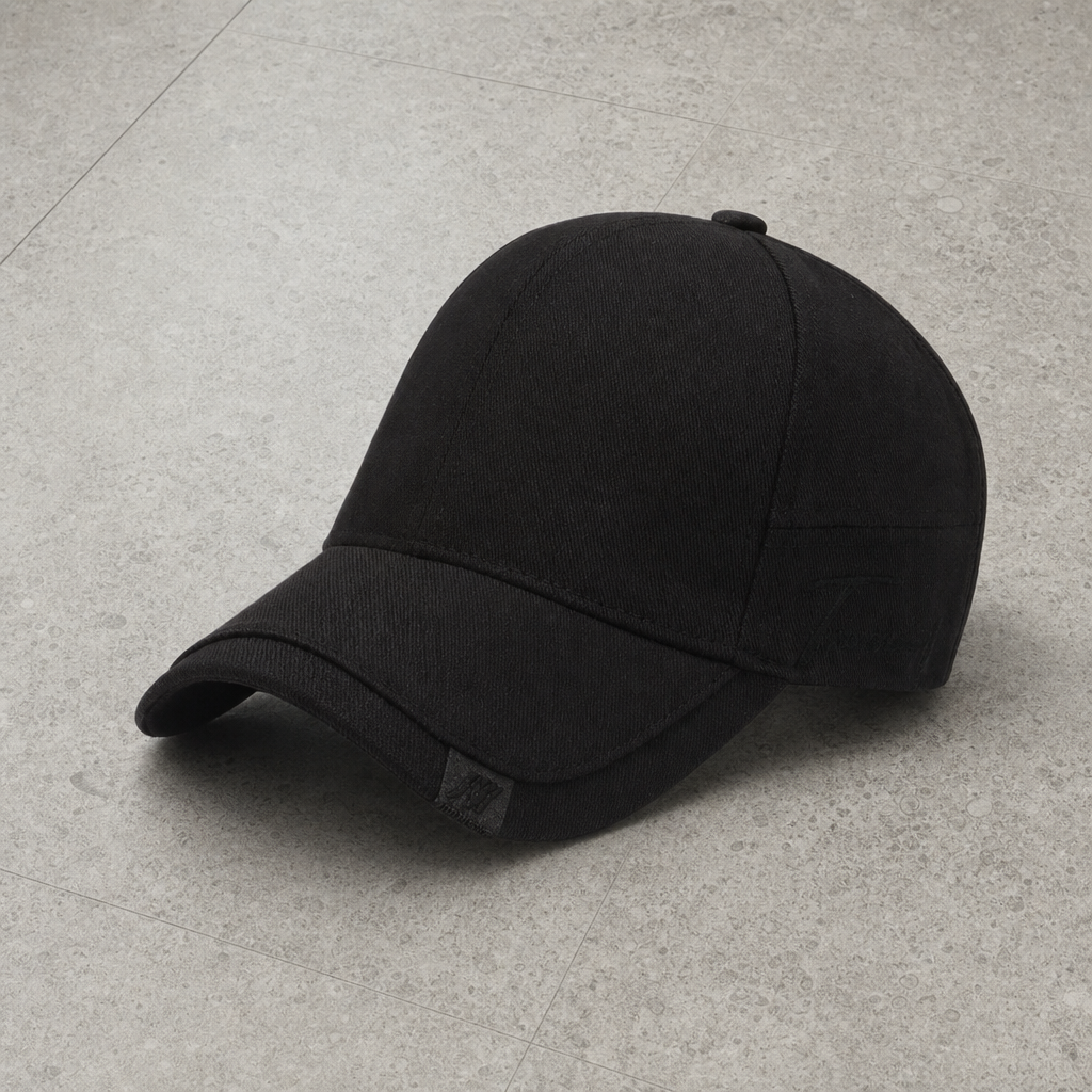 Ragusa Structured Twill Baseball Cap in Black