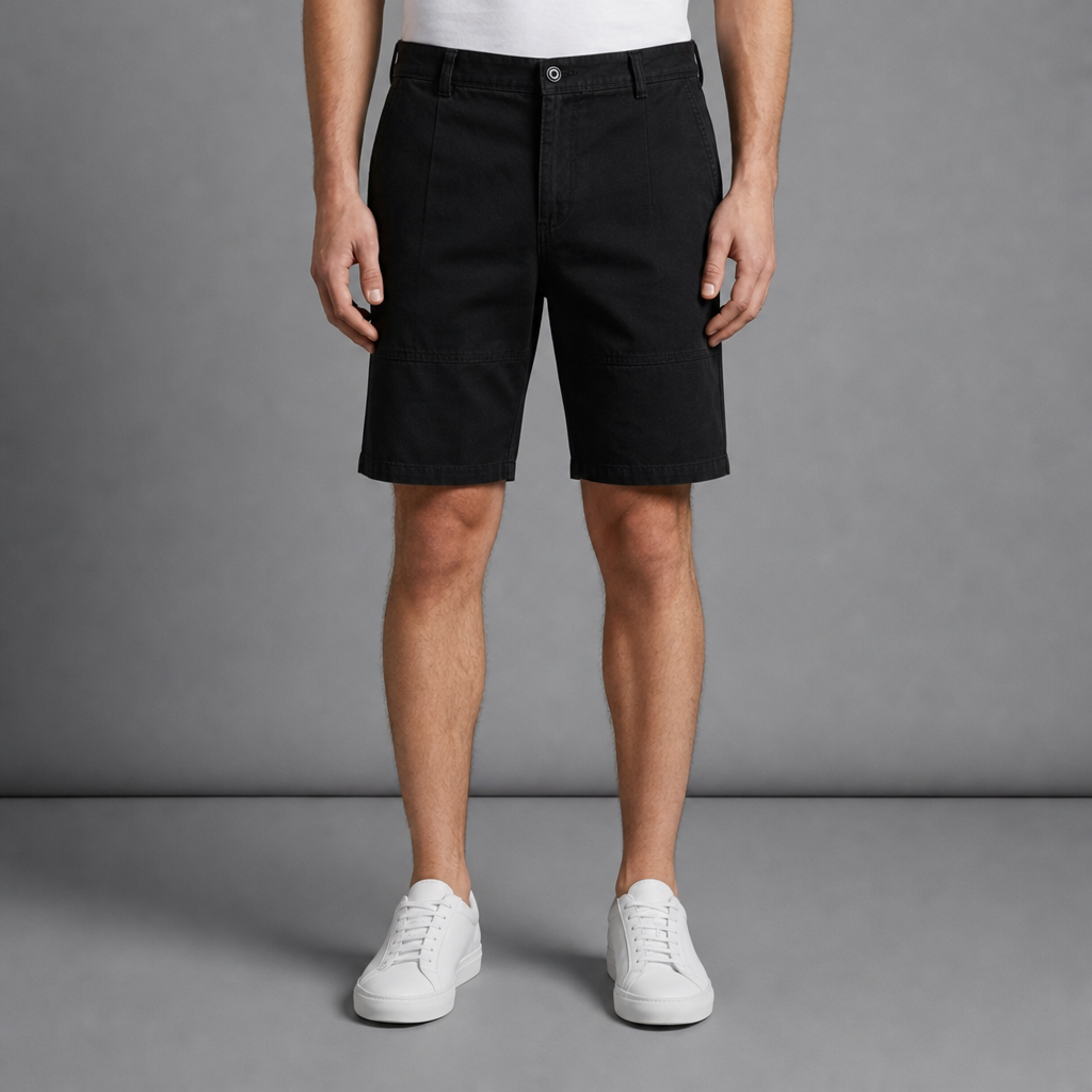 Denia Cotton Chino Shorts in Black