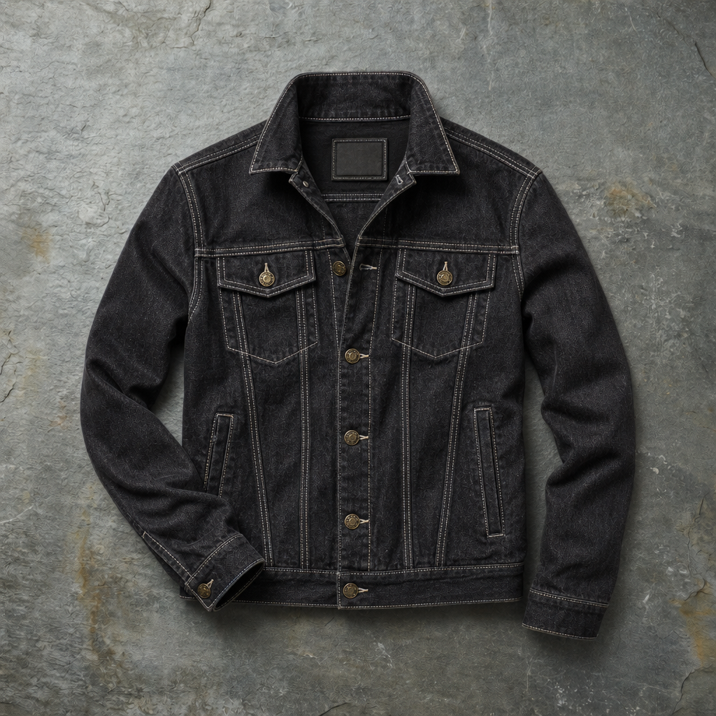 Tarifa Classic Fit Denim Jacket in Black