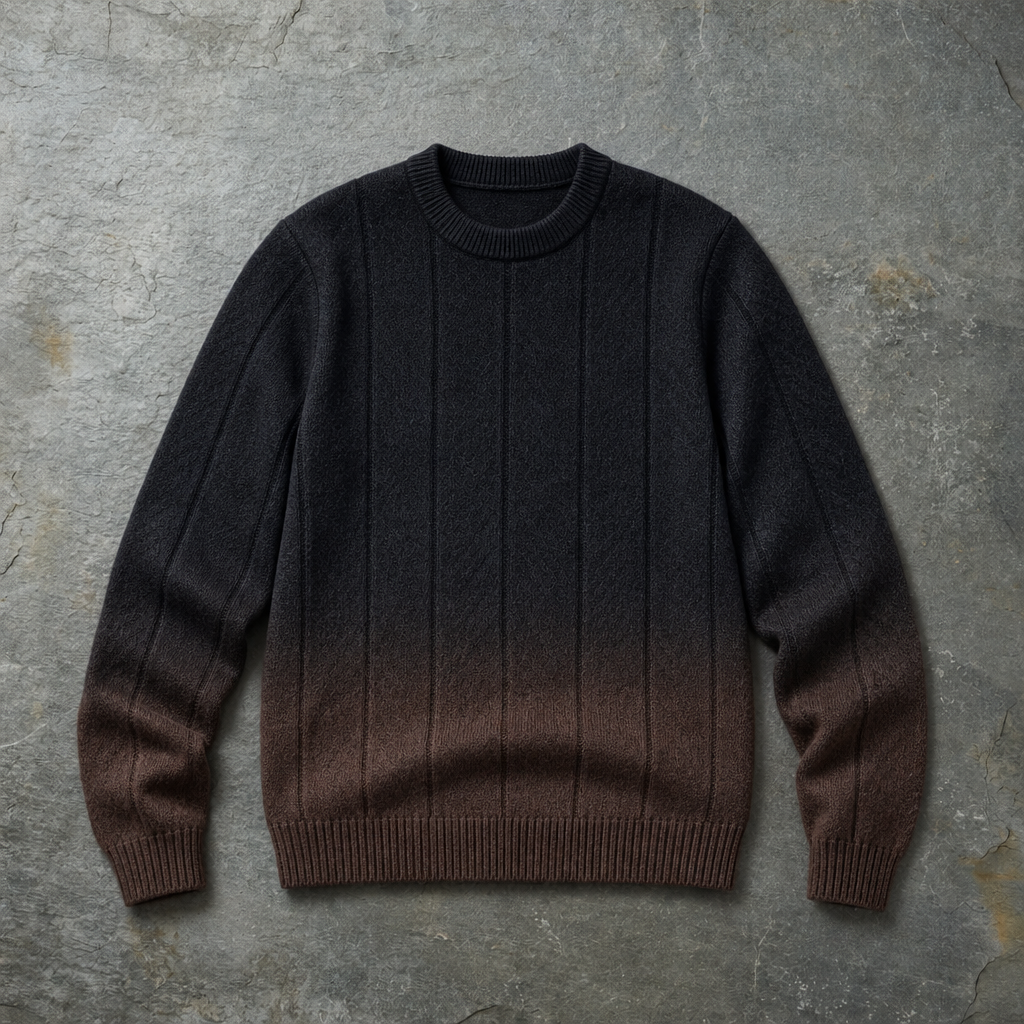 Roussillon Gradient Ombre Sweater in Black