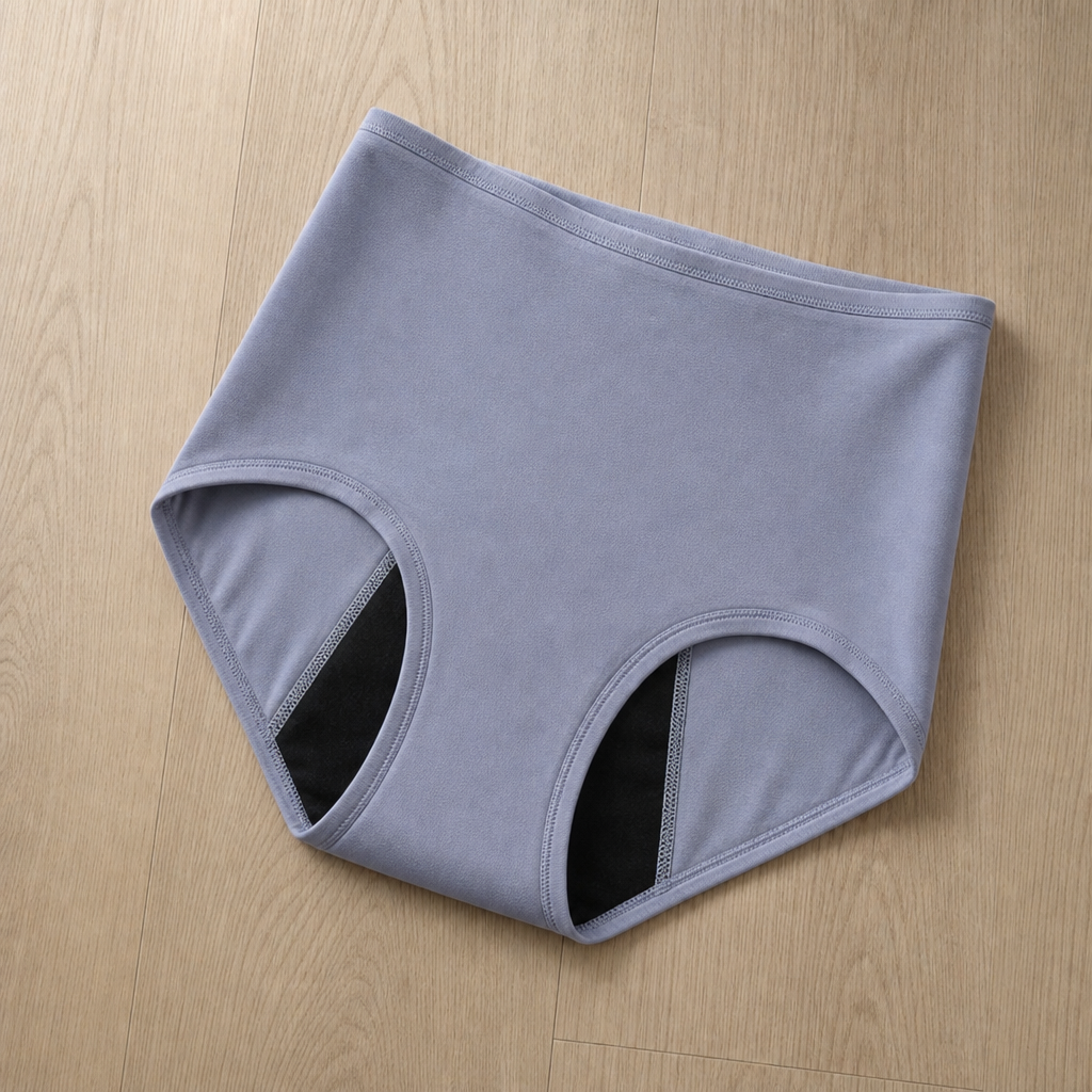 Estepona High Waist Leak-Proof Briefs in 🌸BLUE GRAY- 1Pcs