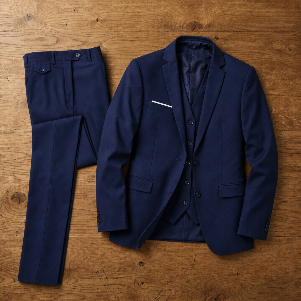 Como 3-Piece Business Suit in Blue