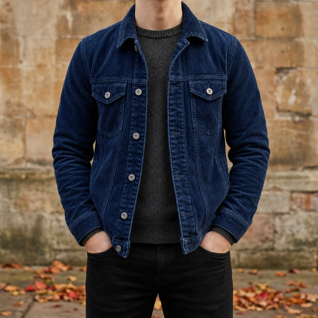 Gaeta Corduroy Work Jacket in Blue