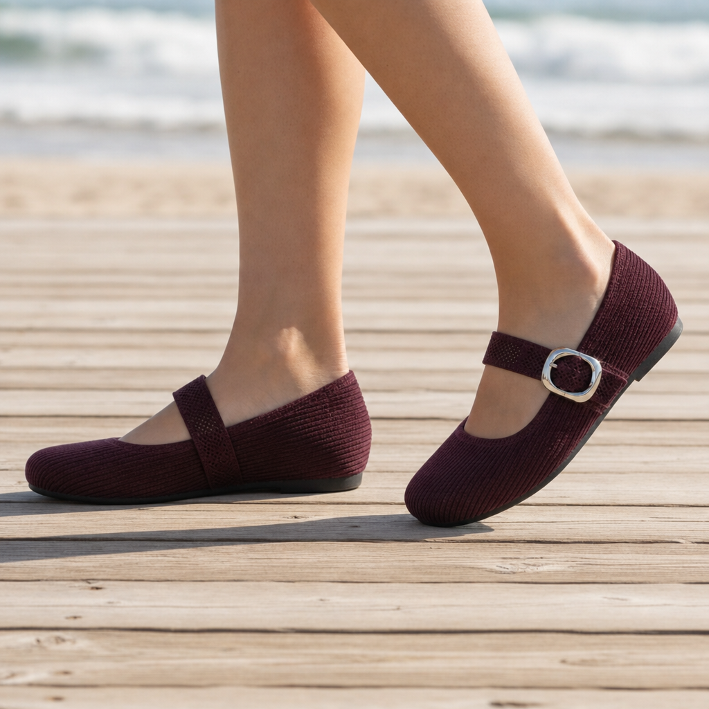 Santa Margherita Orthopedic Mary Jane Flats in Bordeaux