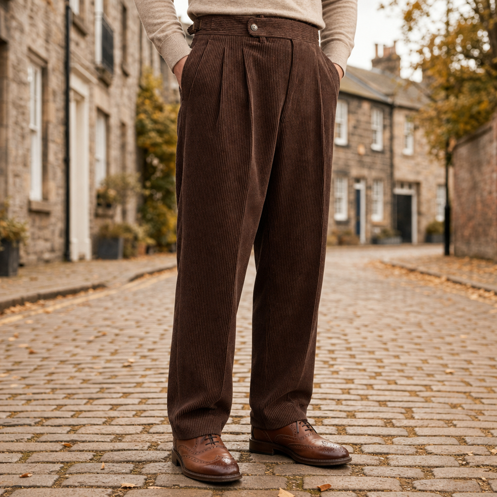 Ivano Corduroy Pants in Brown