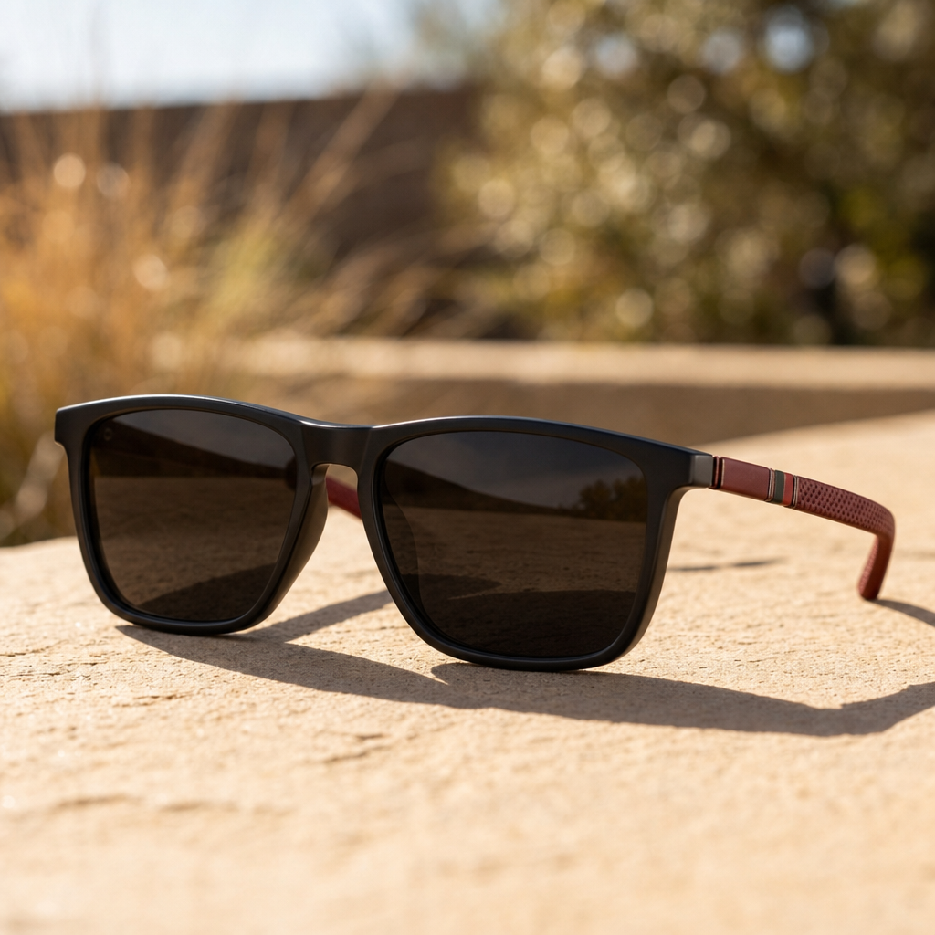 Men's Otranto Sunglasses in Burgundy