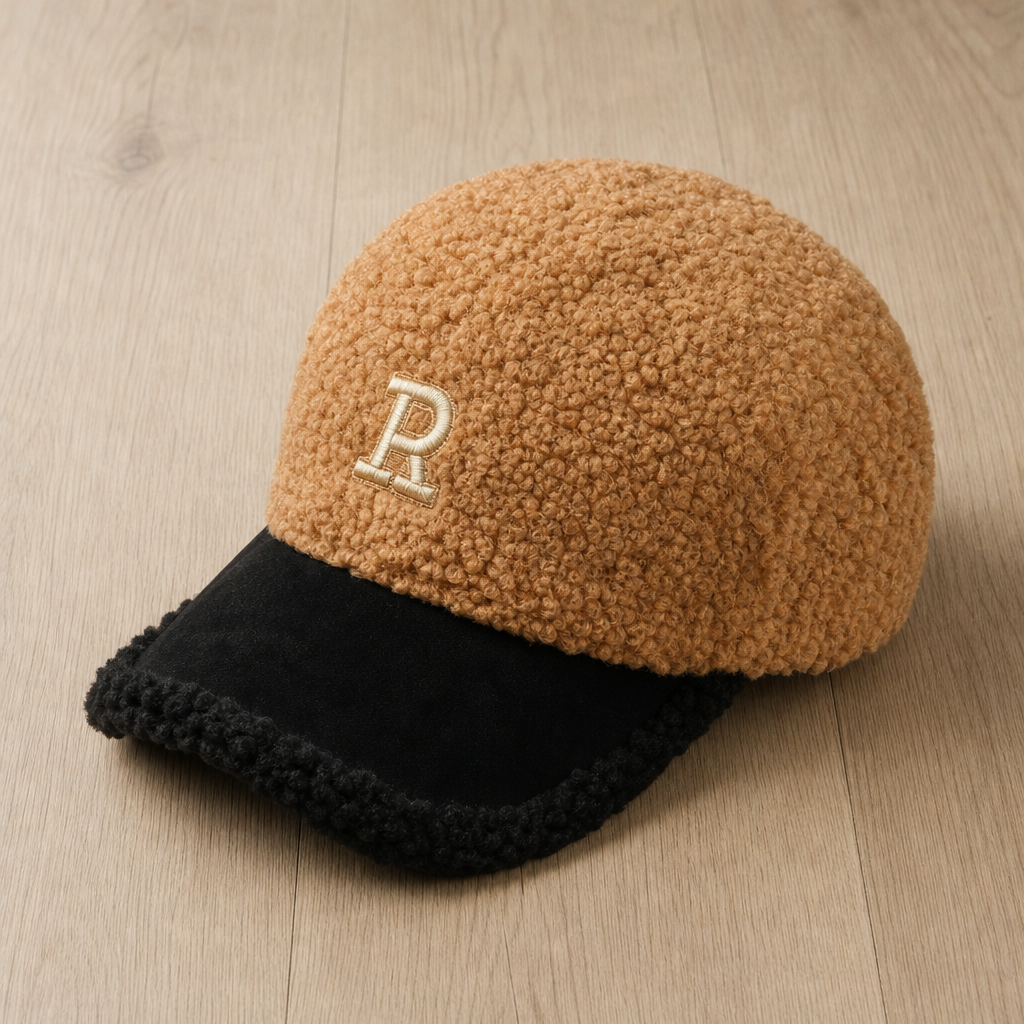 Siena Sherpa Fleece Cap in Camel & Black