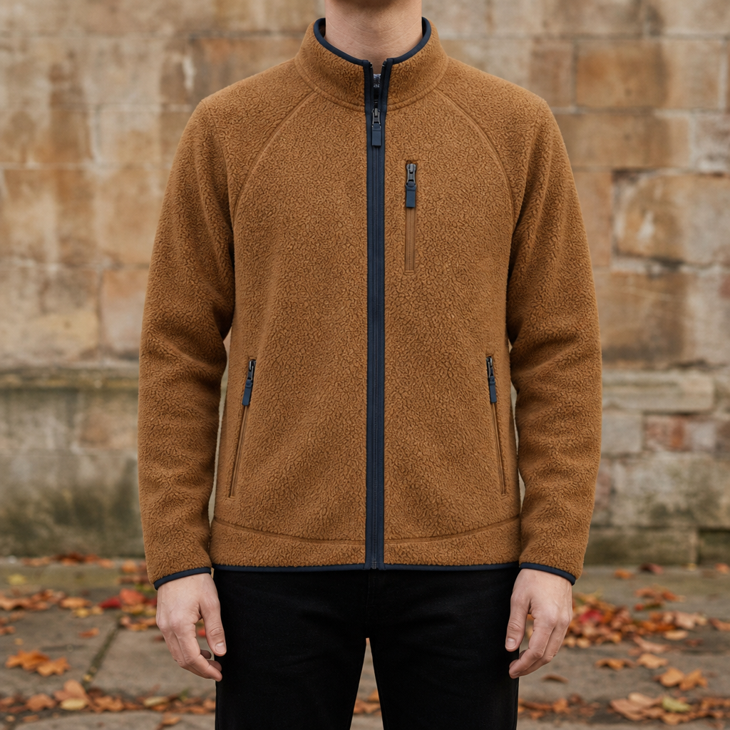 Segovia High-Pile Fleece Jacket in Camel