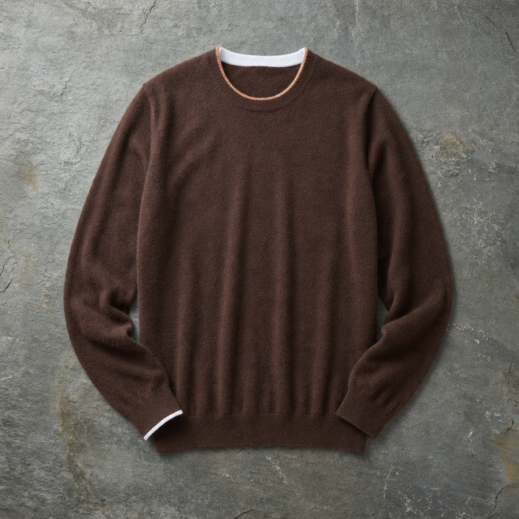 Milos Cashmere Crewneck Sweater in Coffee