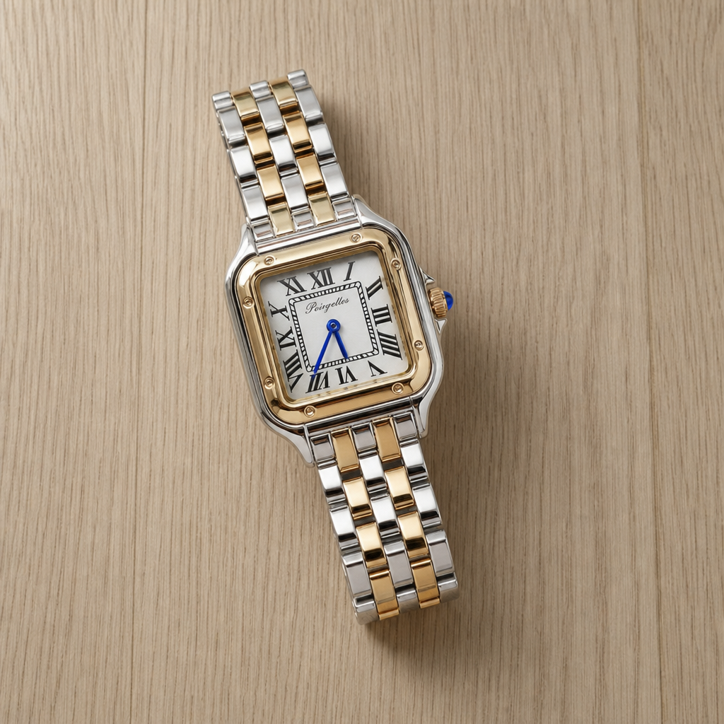 Porquerolles Gold Square Dress Watch in Color III
