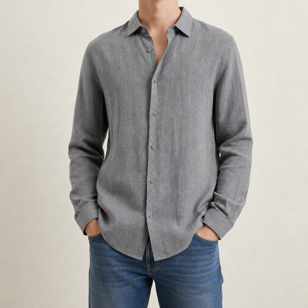 Napoli Long Sleeve Shirt in Gray