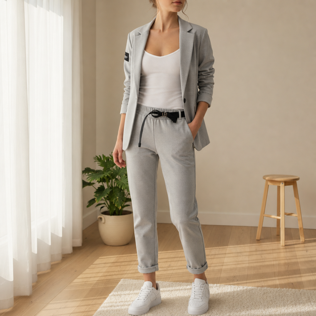 Rapallo Blazer Jogger Co-ord Set in Gray