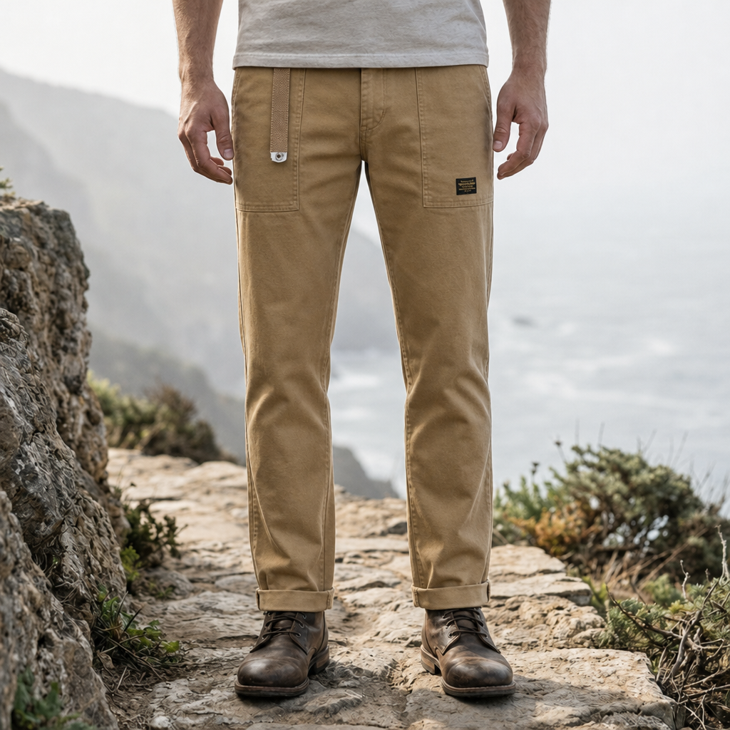 Rhodes Cotton Utility Pants in Khaki