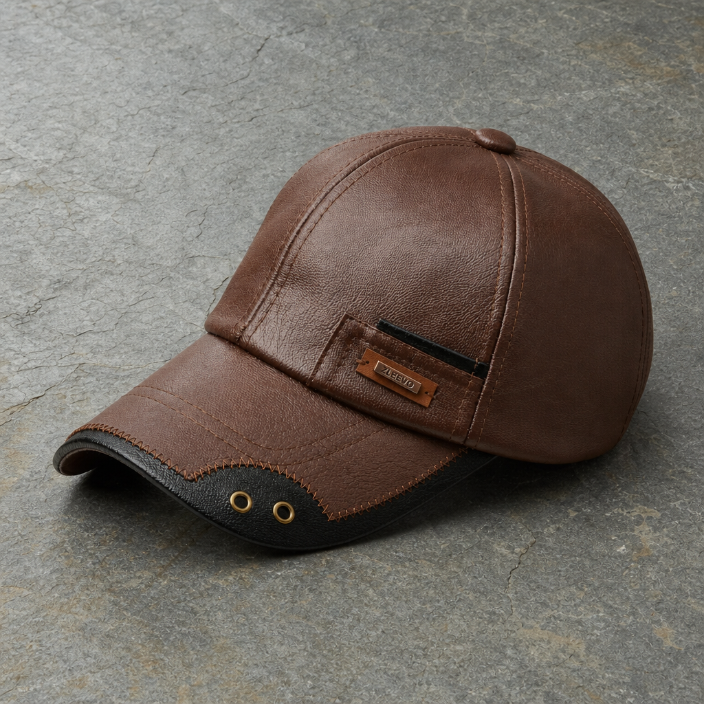 Sperlonga Leather Baseball Cap in Light Brown
