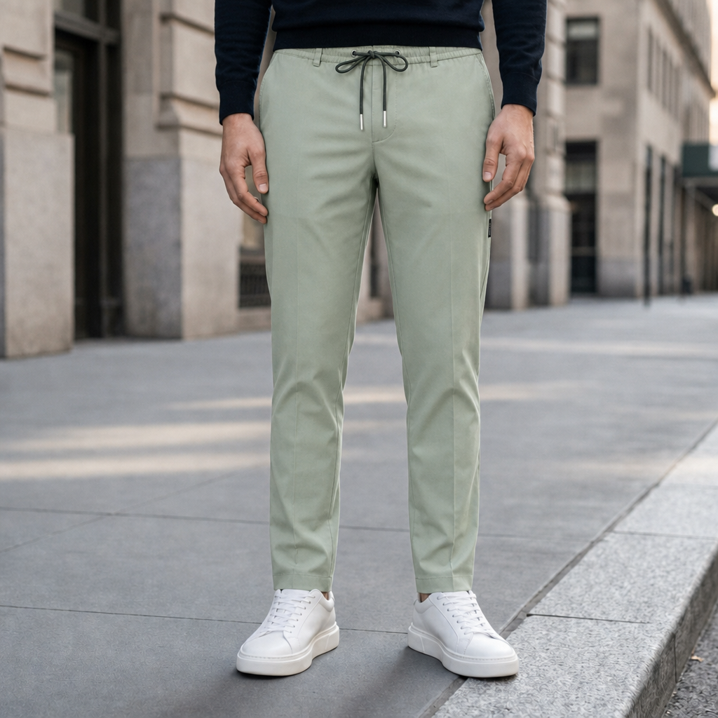Urbino Slim Stretch Joggers in Light green