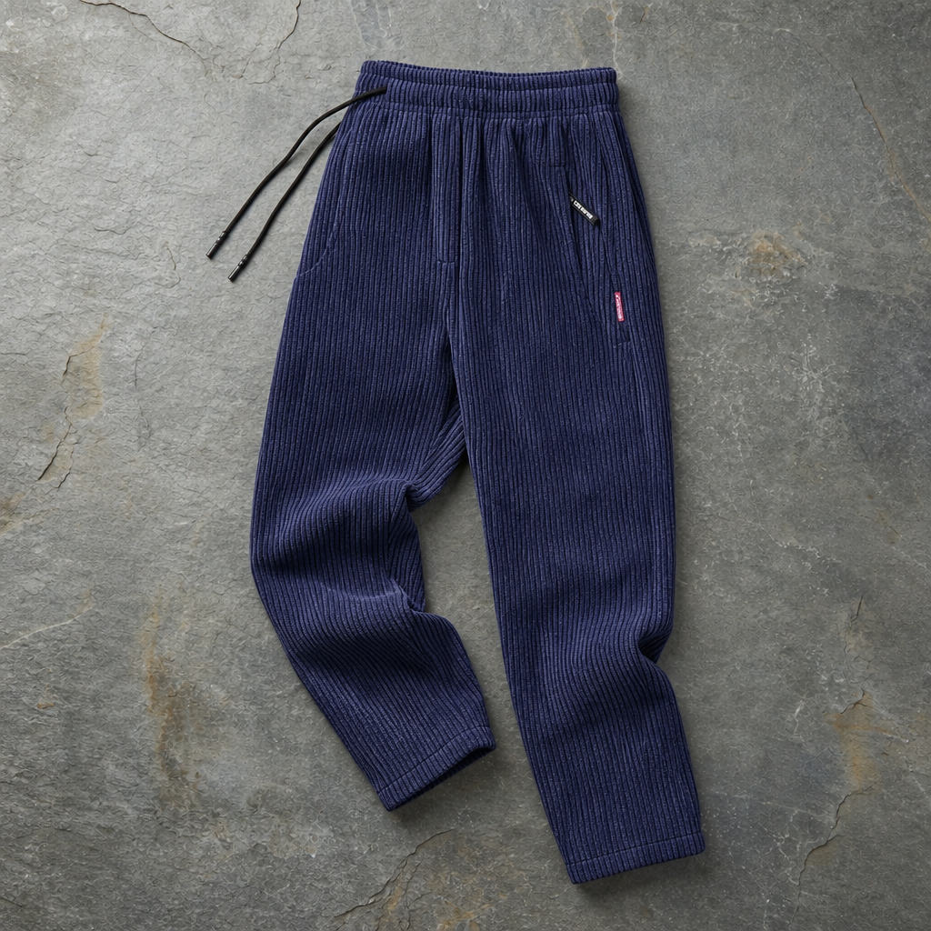 Olviera Relaxed Corduroy Joggers in Midnight Blue