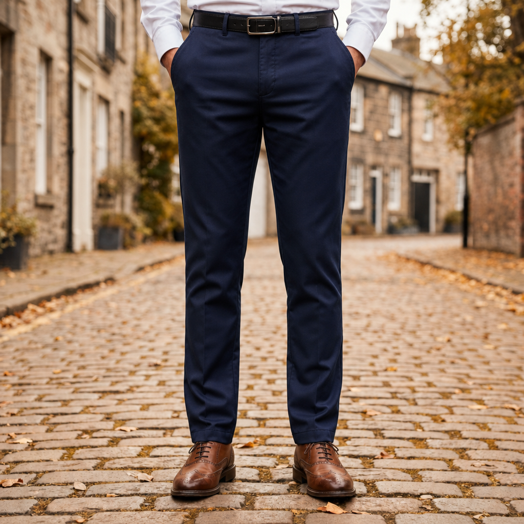 Perugia Slim Fit Dress Pants in Navy