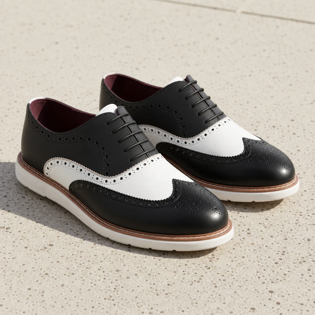 Nerja Wingtip Brogue Dress Sneakers in Onyx