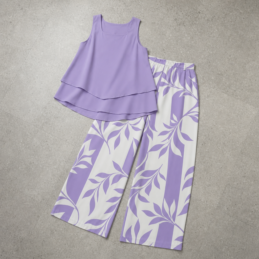 Ronda Layered Top Printed Set in Style 3