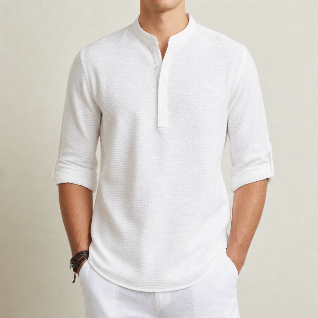 Milan Henley Shirt in White
