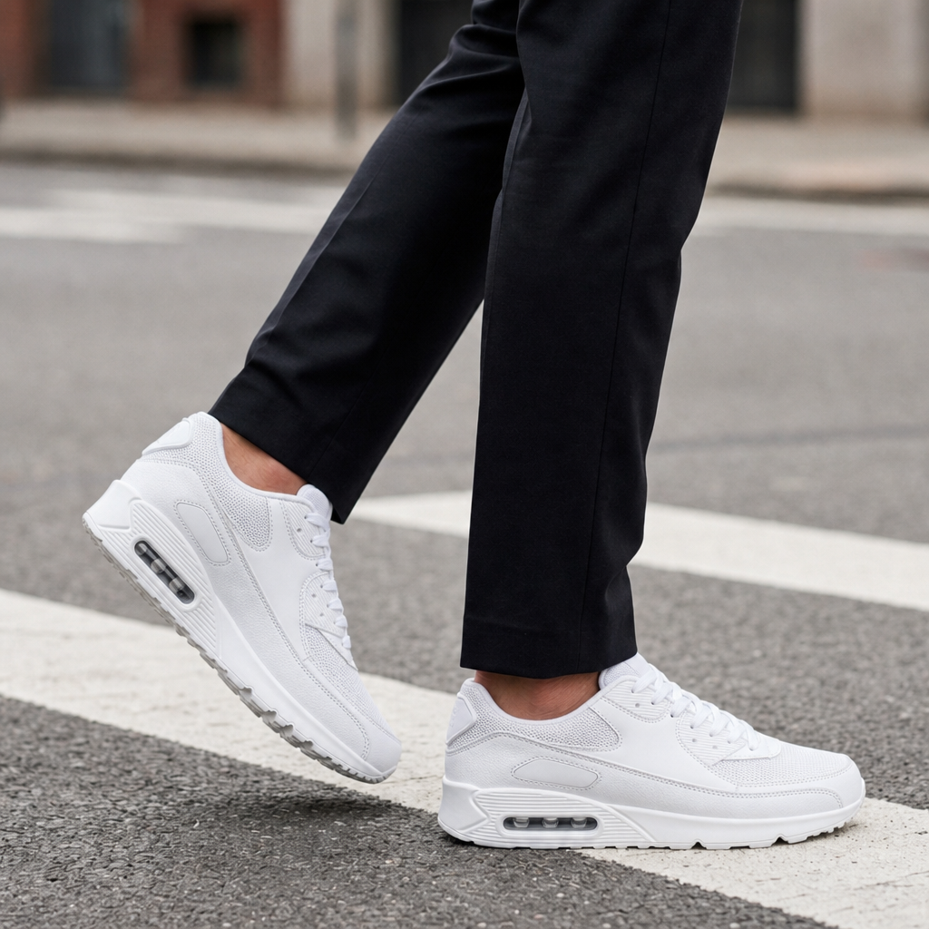 Kea Retro Air Cushion Sneakers in White
