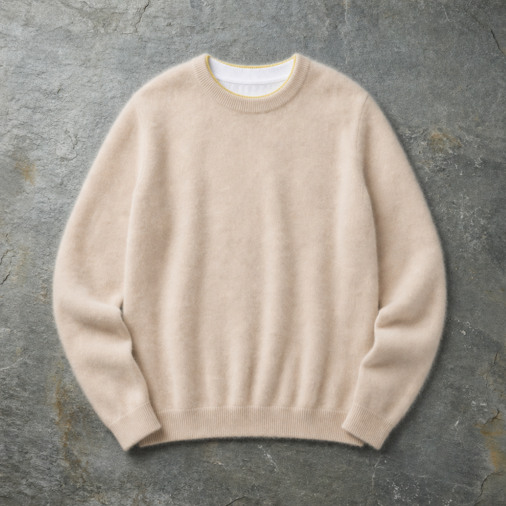 Milos Cashmere Crewneck Sweater in Beige