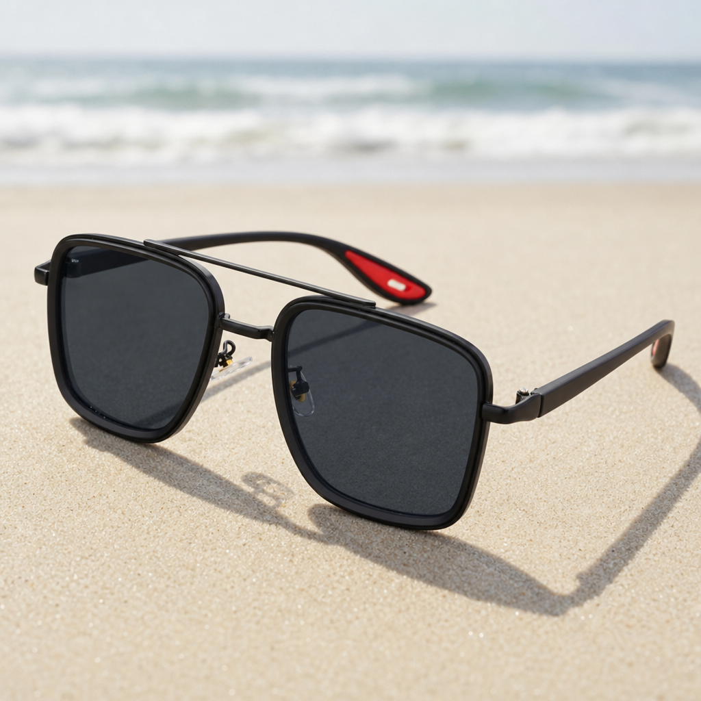Women's Lacoste Sunglasses in Black & Gray