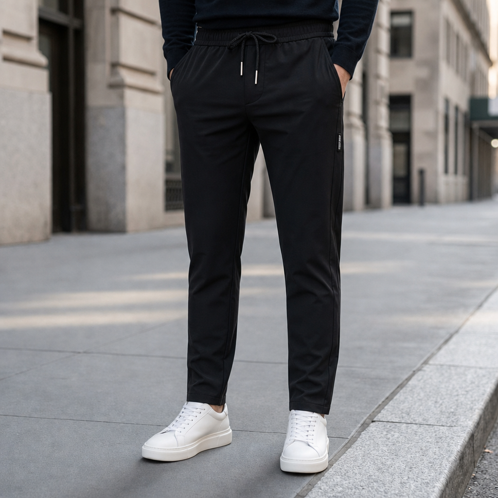 Urbino Slim Stretch Joggers in Black