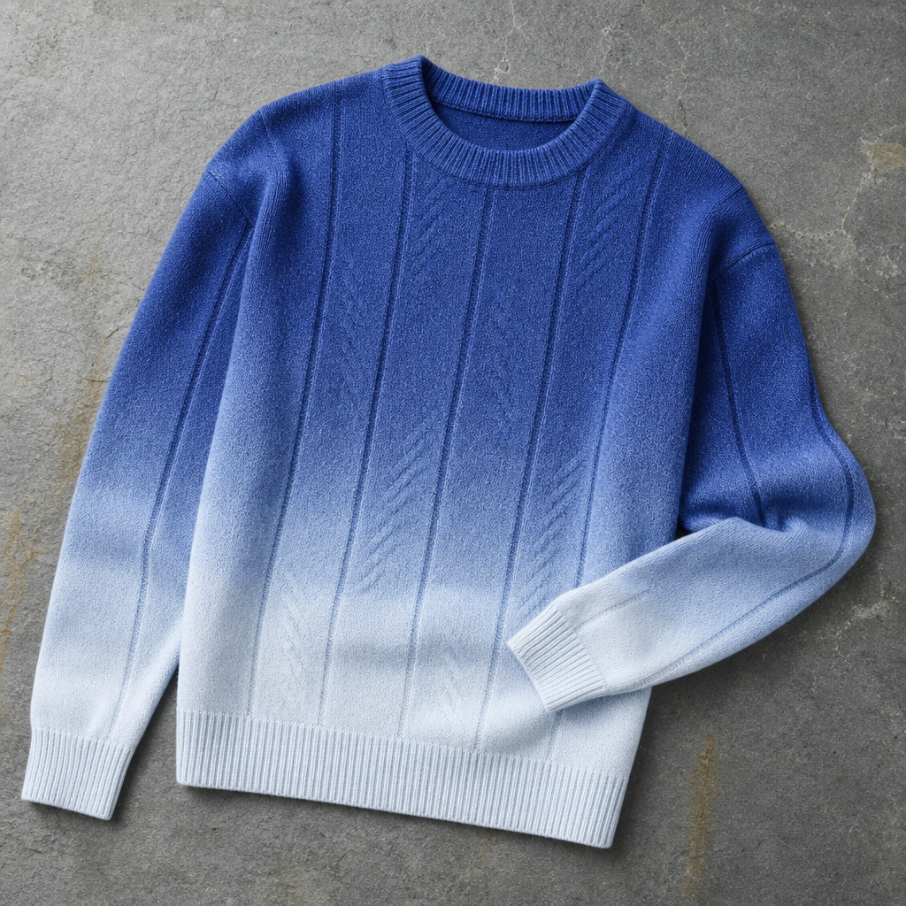 Roussillon Gradient Ombre Sweater in Blue