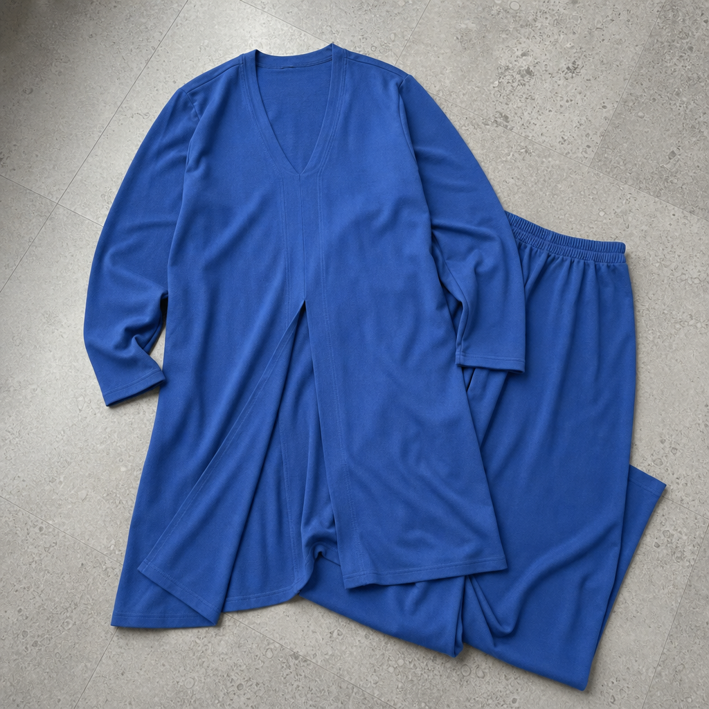 Trujillo Tunic & Wide Leg Set in Blue