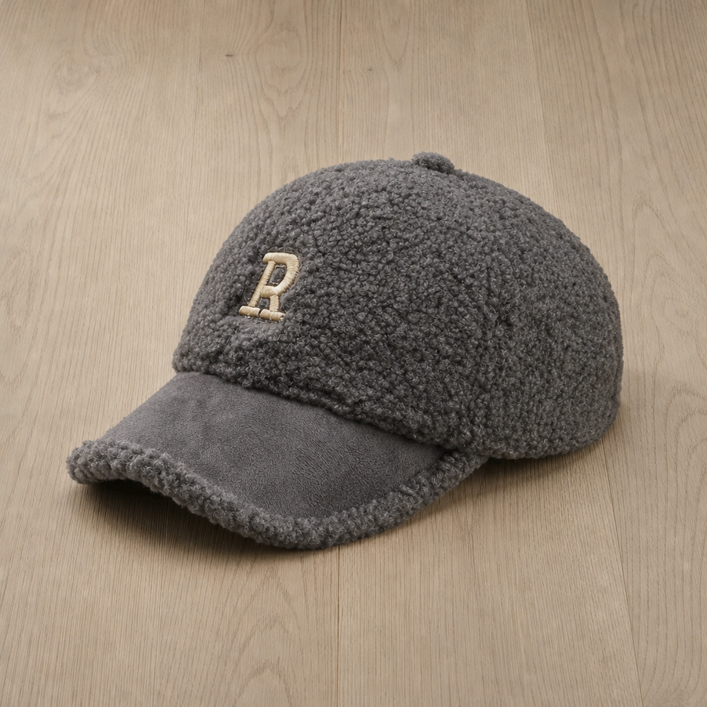 Siena Sherpa Fleece Cap in Charcoal Gray