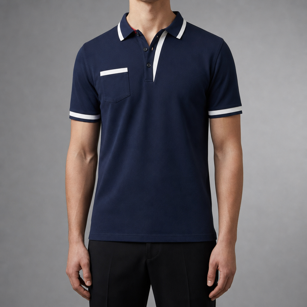 Quava Polo Shirt in Dark Blue