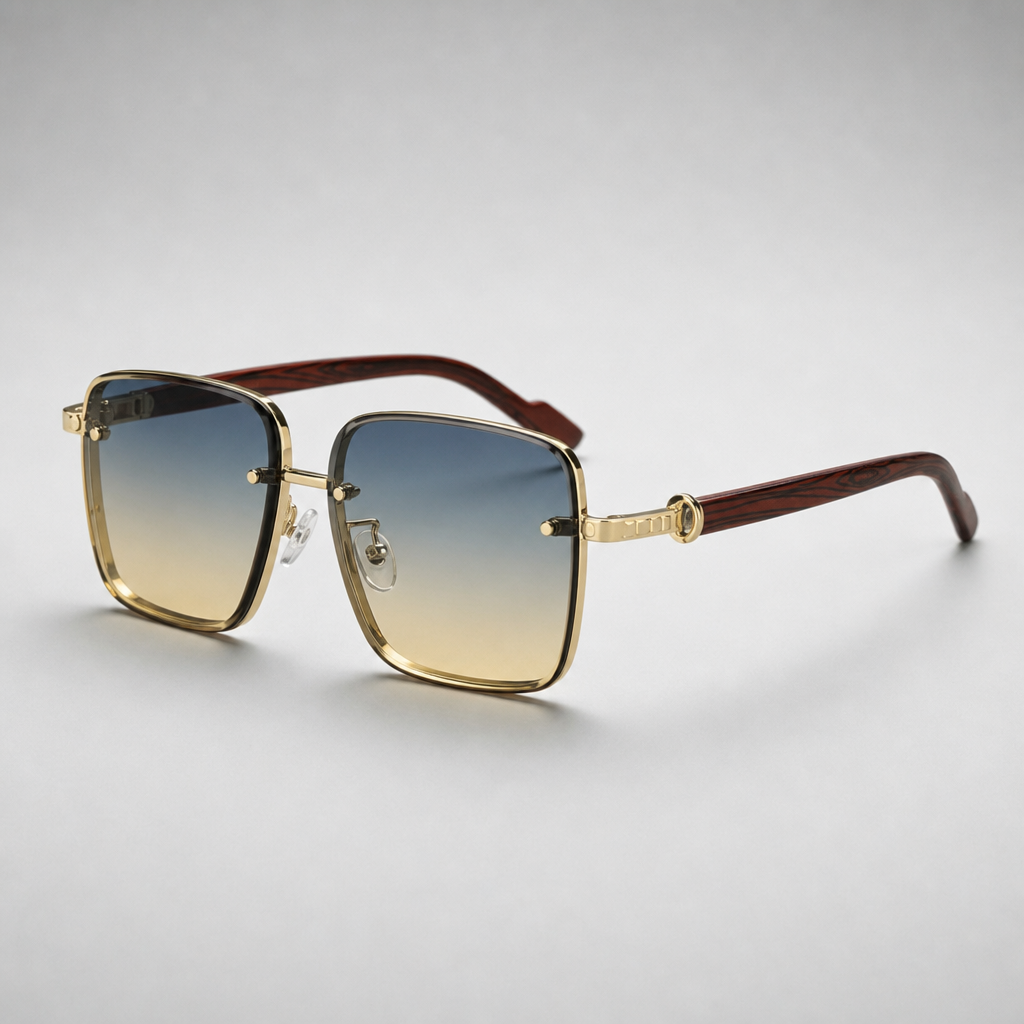 Women's Anzio Sunglasses in Gold/Blue Tea