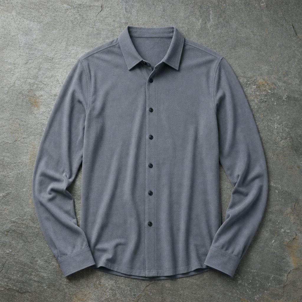 Vence Slim Fit Button-Up in Graphite