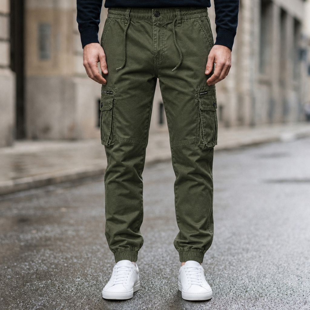 Obidos Slim Cargo Joggers in Green