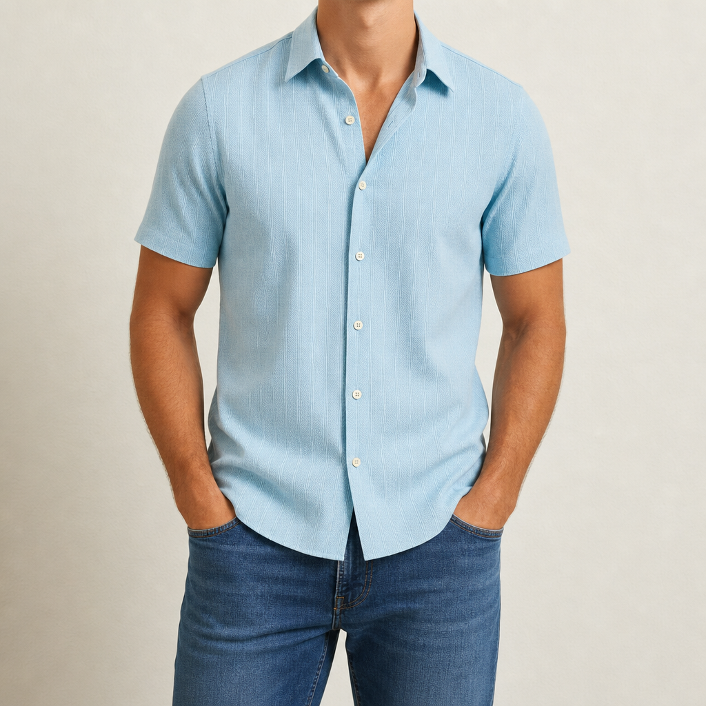 Kofino Short Sleeve Shirt in Light Blue