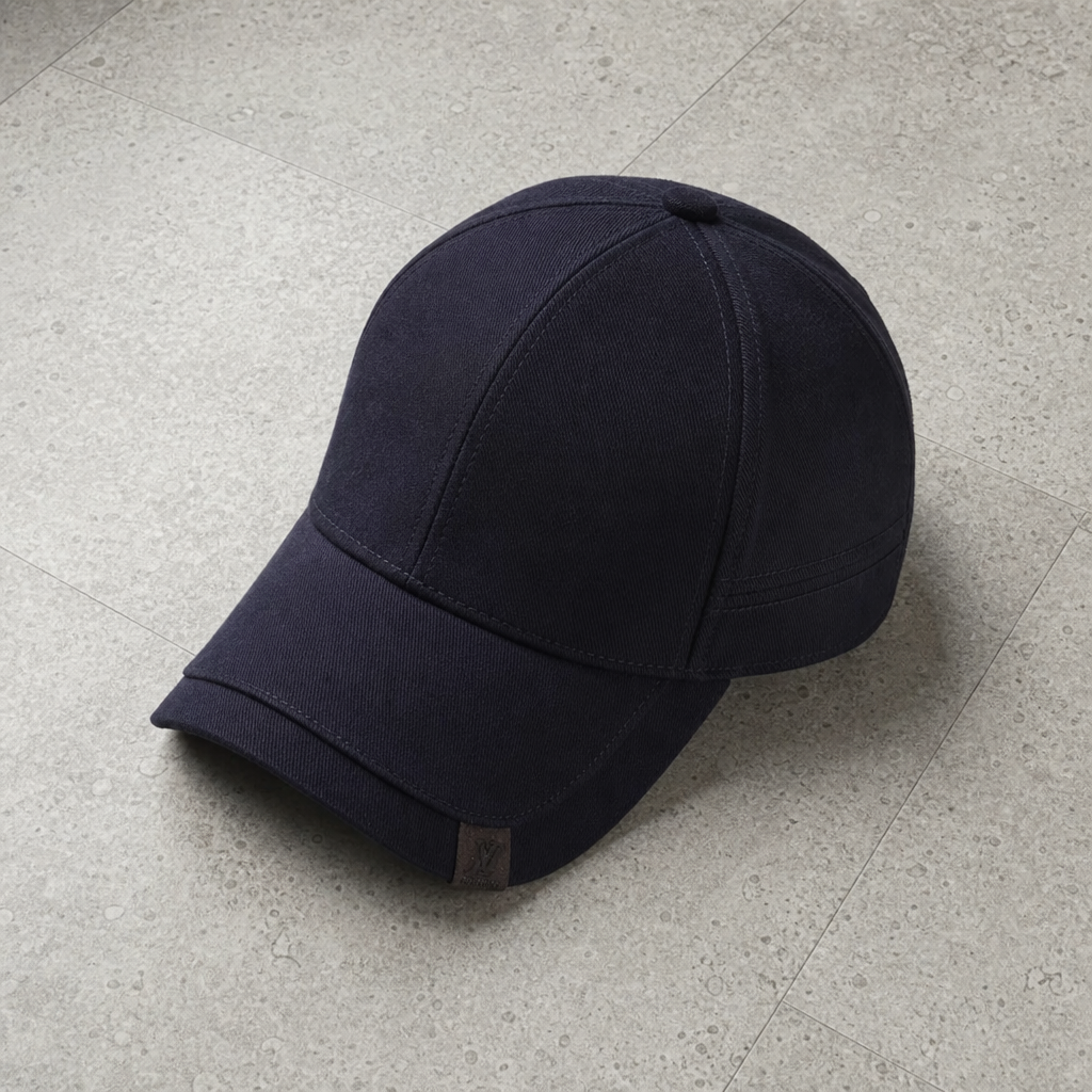 Ragusa Structured Twill Baseball Cap in Navy