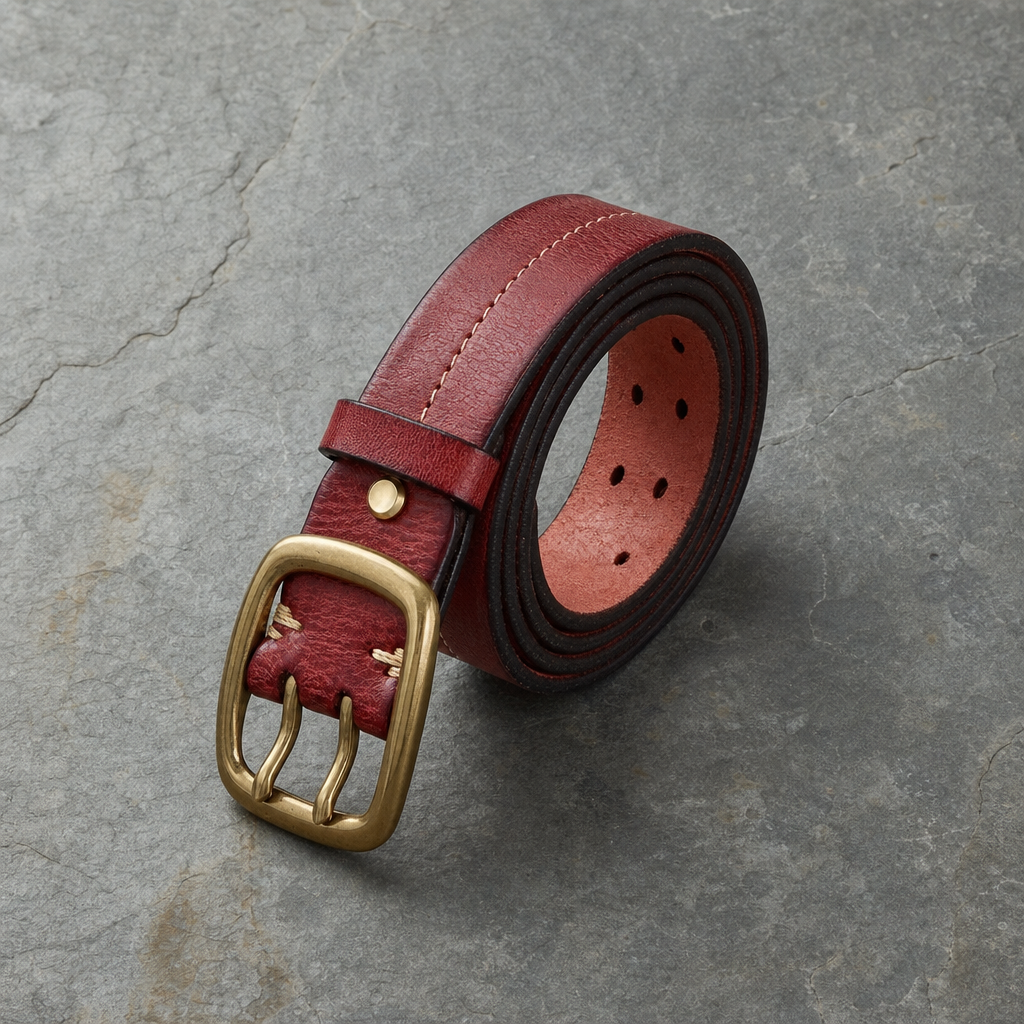 Mallorca Vintage Leather Belt in Rust
