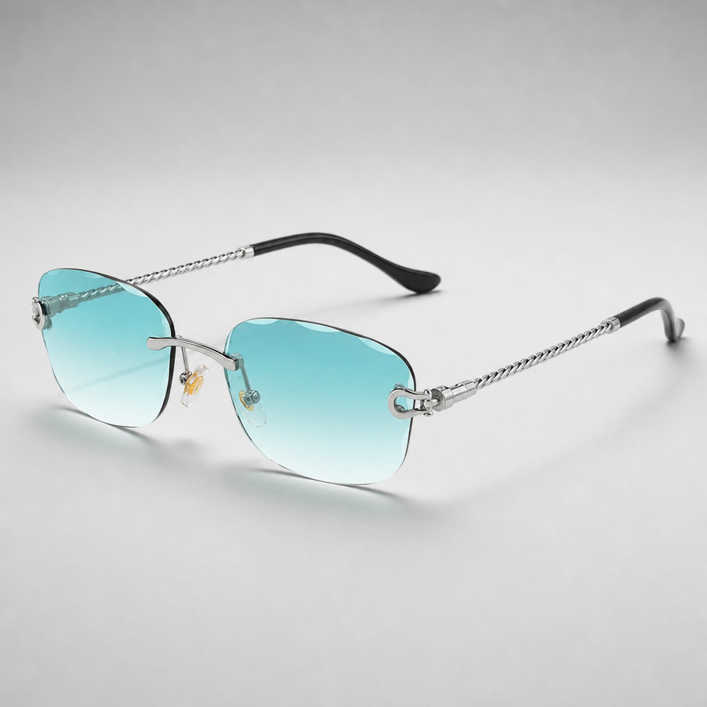 Women's Siena Sunglasses in Silver/Ocean Green