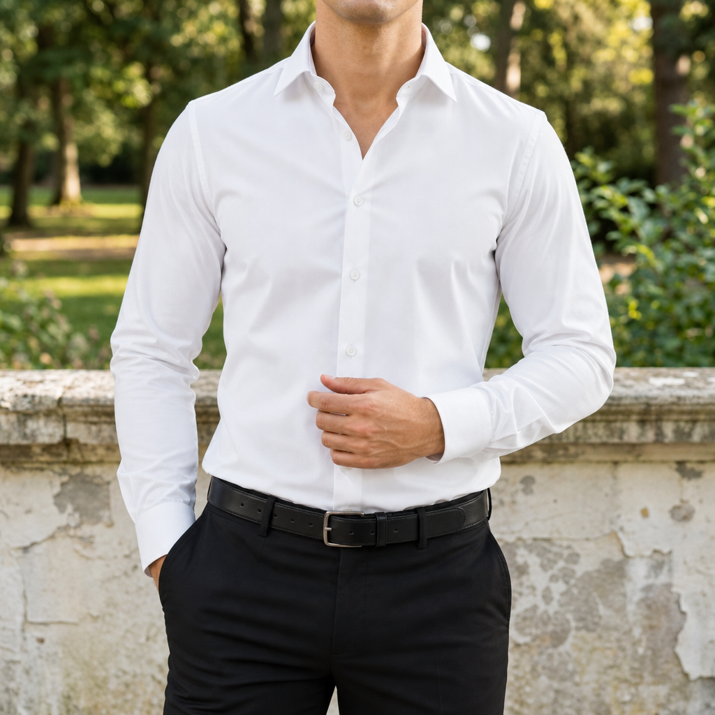 Ravello Slim Fit Dress Shirt in White