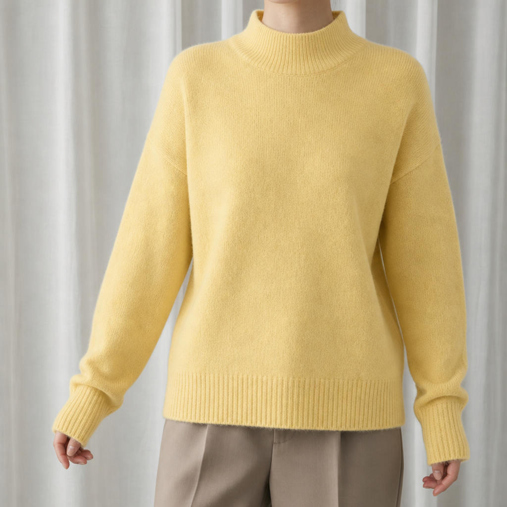 Biot Soft Mock Neck Sweater in Yellow